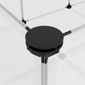 vidaXL Klatka dla małych zwierząt, bezbarwna, 144x74x46,5 cm PP i stal 5