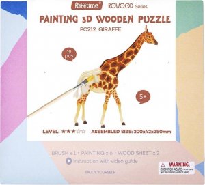 Robotime ROBOTIME Puzzle 3D Do Malowania - Żyrafa 2