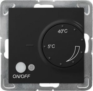 Ospel Regulator temperatury Ospel Impresja RTP-1YN/m/33 z czujnikiem napowietrznym czarny metalik 1