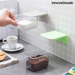 InnovaGoods Wysuwane Pojemniki Kuchenne z Mocowaniem na Klej Handstore InnovaGoods Zestaw 2 sztuk 1