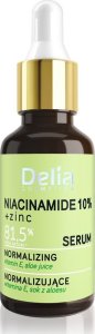 Delia Niacinamid 10% + Cynk - 81,5% z natury - Serum normalizujące do twarzy, szyi i dekoltu 30ml 2