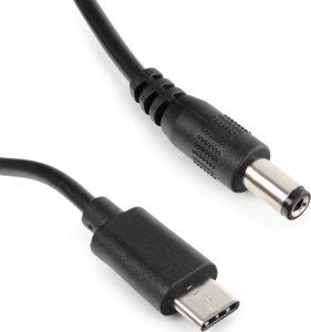 Kabel USB Spacetronik USB-C - DC 5.5 mm 1 m Czarny (PS_UCDC_250_55_010) 1