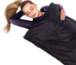 Springos Śpiwór turystyczny 190x73 cm ciepły śpiwór kempingowy czarno-niebieski UNIWERSALNY 20