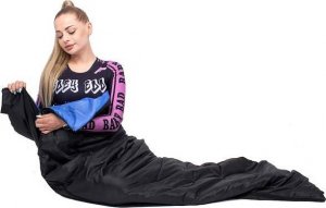 Springos Śpiwór turystyczny 190x73 cm ciepły śpiwór kempingowy czarno-niebieski UNIWERSALNY 5