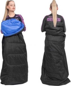 Springos Śpiwór turystyczny 190x73 cm ciepły śpiwór kempingowy czarno-niebieski UNIWERSALNY 10