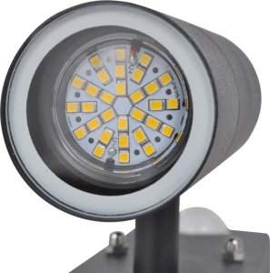 Kinkiet vidaXL Lampa ścienna LED stal nierdzewna kształt cylindra z czujnikiem czarna 5