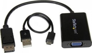 Adapter AV StarTech DisplayPort - D-Sub (VGA) czarny (JAB-2437501) 1