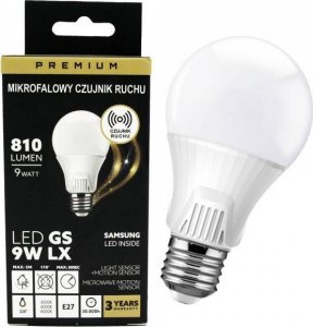 Kobi Light Żarówka Led 9W E27 z Czujnikiem Ruchu Zimnobiała  - Premium LED Samsung 1