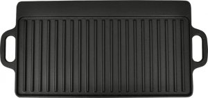 vidaXL vidaXL Żeliwne płyty grillowe, dwustronne, 2 szt, 38 x 23 cm 3