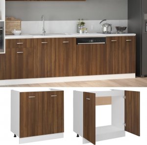 Zlewozmywak vidaXL vidaXL Szafka pod , brązowy dąb, 80x46x81,5 cm 3