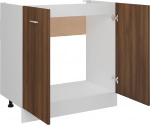 Zlewozmywak vidaXL vidaXL Szafka pod , brązowy dąb, 80x46x81,5 cm 7