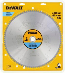 Dewalt hm-piła do metalu 355x25,4 z90/inox 3-25mm/ 2