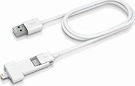 Kabel USB Innergie USB-A - microUSB + Lightning 0.8 m Biały (IN-ADP-121) 1