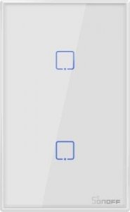 Sonoff T2US2C - 2-gang Wi-Fi Smart Wall Switch US - White 1