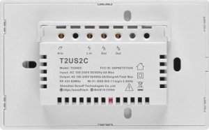 Sonoff T2US2C - 2-gang Wi-Fi Smart Wall Switch US - White 3