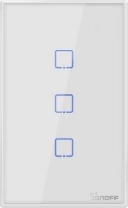 Sonoff T2US3C - 3-gang Wi-Fi Smart Wall Switch US - White 1