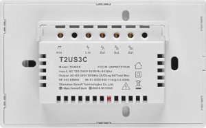 Sonoff T2US3C - 3-gang Wi-Fi Smart Wall Switch US - White 3