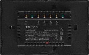Sonoff T3US3C - 3-gang Wi-Fi Smart Wall Switch US - Black 3