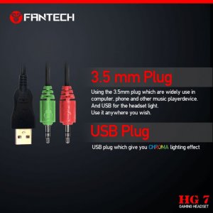 Słuchawki Fantech HG7  CS Czerwone 7