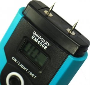 Allsun Miernik wilgotności drewna tektury betonu cegieł wilgotnościomierz 3