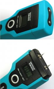 Allsun Miernik wilgotności drewna tektury betonu cegieł wilgotnościomierz 6