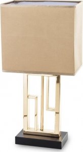 Lampa stołowa Art-Pol Lampa metalowa stołowa złoto-kremowo-czarna H:44cm 1