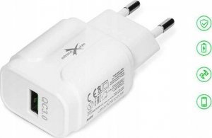 Ładowarka Extreme Networks Ładowarka sieciowa do telefonu FAST QC 3.0 + kabel USB typ-C - eXtreme Ampere - 3A - ATCU3QC30W+CC BIAŁA 3