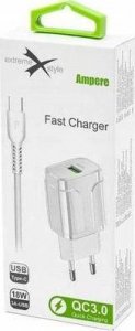 Ładowarka Extreme Networks Ładowarka sieciowa do telefonu FAST QC 3.0 + kabel USB typ-C - eXtreme Ampere - 3A - ATCU3QC30W+CC BIAŁA 6