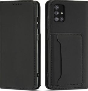 Hurtel Magnet Card Case etui do Xiaomi Redmi Note 11 Pro pokrowiec portfel na karty kartę podstawka czarny 1