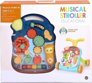 PRC CHODZIK INTERAKTYWNY PCHACZ EDUKACYJNY STOLIK 6w1 NIEBIESKI 2