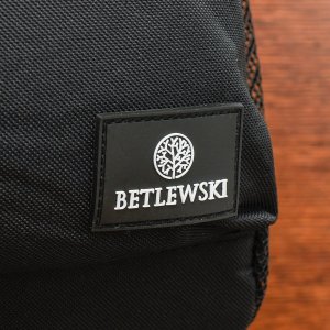 Betlewski Czarno-granatowy męski plecak sportowy Betlewski duży szkolny modny BE5 6