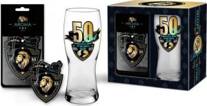 BGtech Zestaw szklanka do piwa 500 ml + Aroma Car 50 lat 1