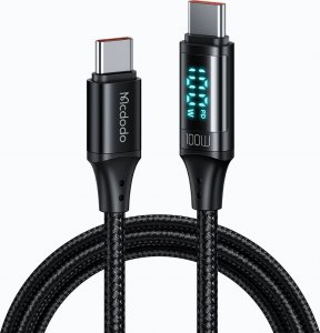 Kabel USB Mcdodo USB-C - USB-C 1.2 m Czarny (MDD39) 1