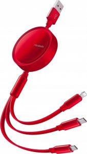 Kabel USB Mcdodo USB-B - 2x USB-C 1 m Czerwony 1