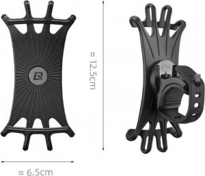 RockBros Uchwyt rowerowy silikonowy RockBros LF436BK na rower na kierownicę do telefonu Czarny 12