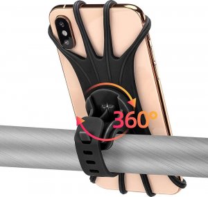 RockBros Uchwyt rowerowy silikonowy RockBros LF436BK na rower na kierownicę do telefonu Czarny 4