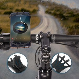 RockBros Uchwyt rowerowy silikonowy RockBros LF436BK na rower na kierownicę do telefonu Czarny 5