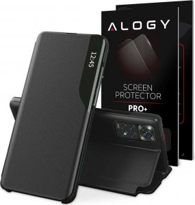 4kom.pl Etui z klapką Smart View do Xiaomi Redmi Note 11 / 11S Black + Szkło 1