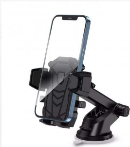 4kom.pl Uniwersalny uchwyt samochodowy CH01 teleskopowy do telefonu na kratkę szybę Black 3