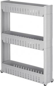 Springos Mobilny regał na kółkach szafka łazienkowa 3 półki szary UNIWERSALNY 2