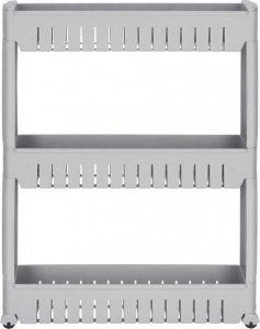 Springos Mobilny regał na kółkach szafka łazienkowa 3 półki szary UNIWERSALNY 4