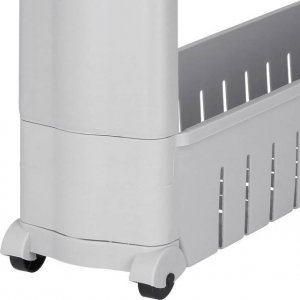 Springos Mobilny regał na kółkach szafka łazienkowa 3 półki szary UNIWERSALNY 6