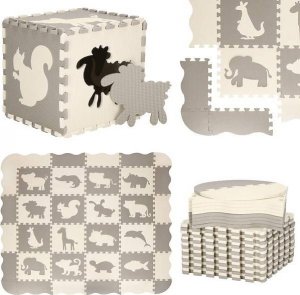 Springos Mata piankowa zwierzęta puzzle dla dzieci 150x150 cm pianka EVA UNIWERSALNY 1