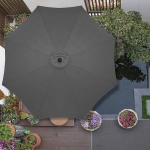 Springos Parasol ogrodowy składany 300 cm duży na balkon ciemnoszary UNIWERSALNY 2