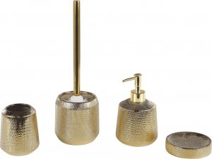 Shumee 4-częściowy zestaw akcesoriów łazienkowych złoty PINTO 1