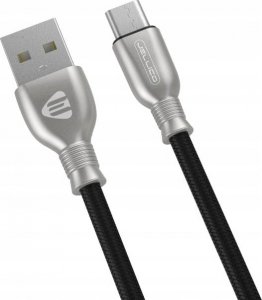 Kabel USB Jellico USB-A - microUSB 1 m Czarny (6971805924591) 1