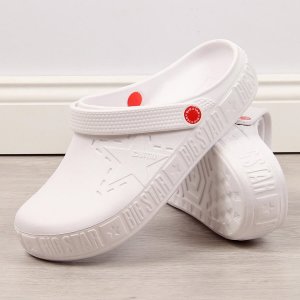 Big Star Klapki męskie kroksy białe Big Star II175003 41 5