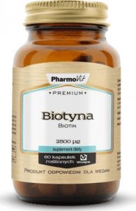 Pharmovit Biotyna Biotin 2500g 60 kaps Vcaps | Premium Pharmovit 1