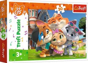 Trefl Puzzle 30 elementów Przyjaźń w kociej krainie 44 Cats 1