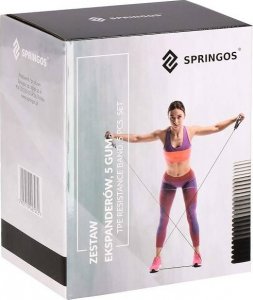 Springos Guma oporowa zestaw 5 szt. szary ekspander, taśma do ćwiczeń 4,5-22,7 kg UNIWERSALNY 5